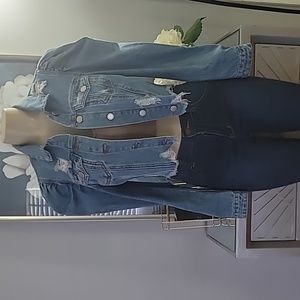 Gently used size medium crop denim jacket